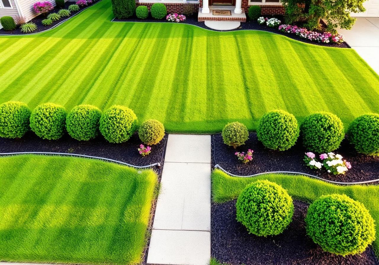 Edmond residential lawn after service