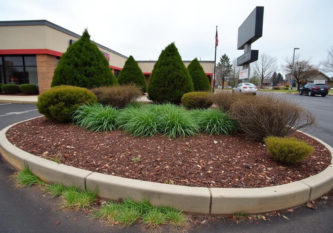 Retail center curb appeal — before